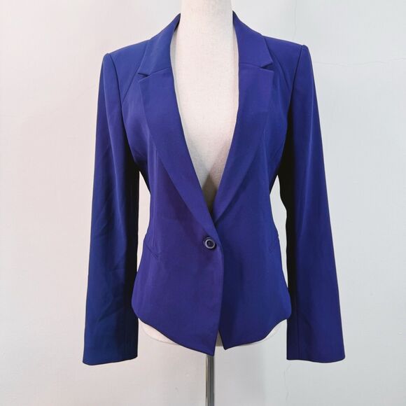 Reiss Womens Jacket Electric Blue Blazer Career Office Colorful Size Small - Picture 1 of 14